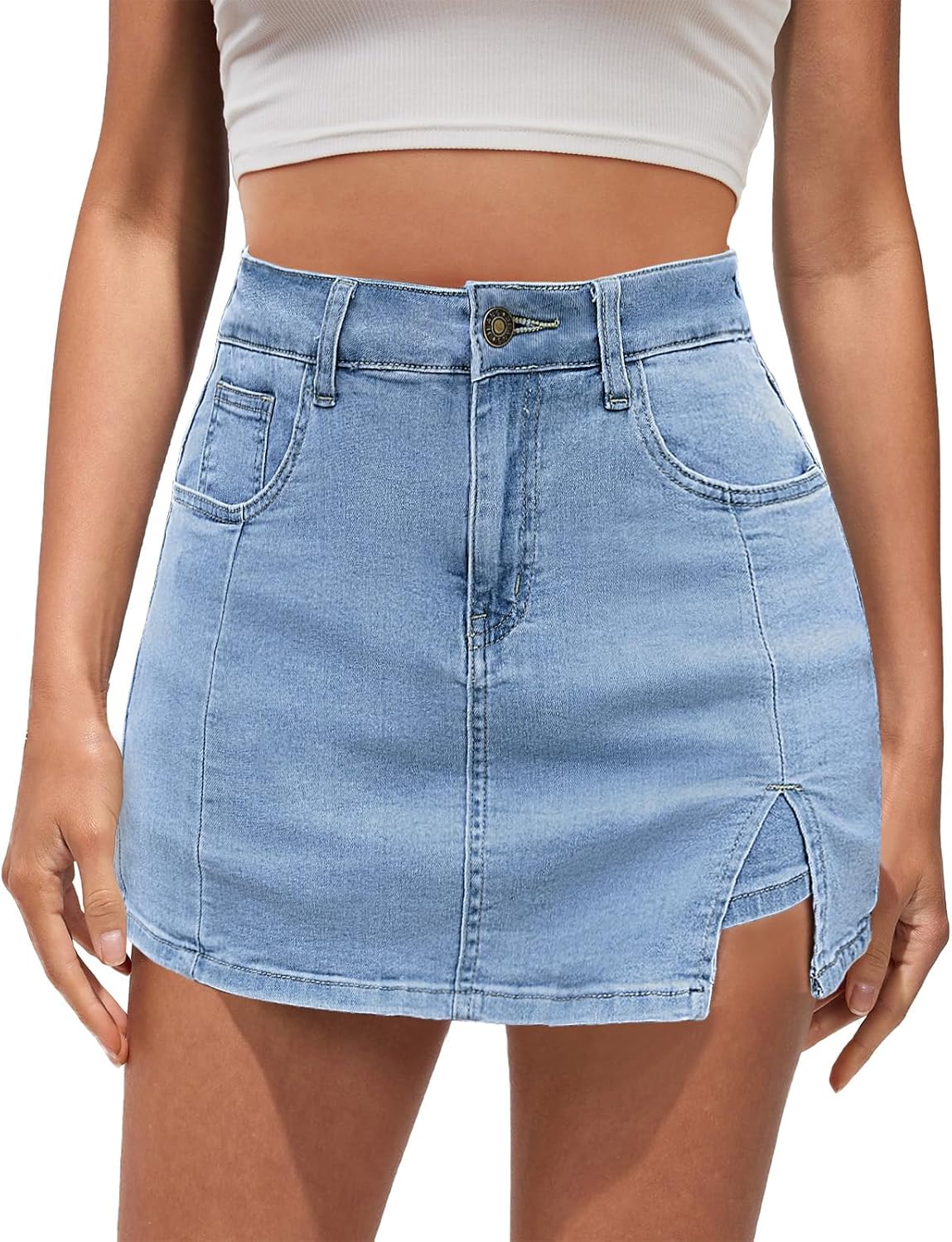 High-Waist Skinny Jeans